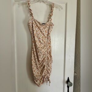 Windsor Cream Dress with Brown Floral Print